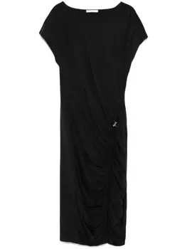 Платье миди Patrizia Pepe со сборками, черный