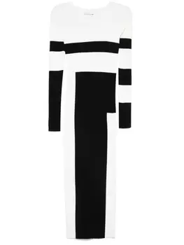 Платье миди Patrizia Pepe в стиле колор-блок, белый