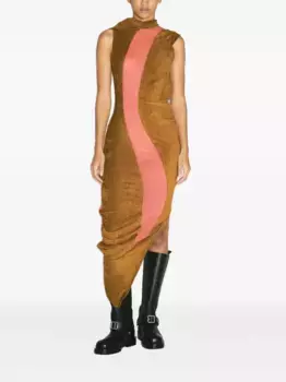 Платье миди Pendle Kiko Kostadinov, коричневый