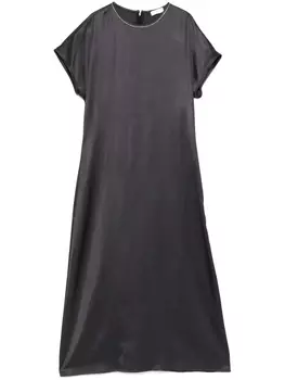 Платье миди Peserico Punto Luce с цепочкой, синий