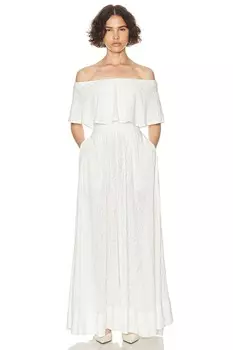 Платье-миди Petite с люверсами Garden Helsa, белый