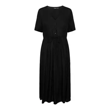 Платье миди Pieces Tala String Tie Short, черный