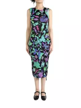 Платье миди Pleats Please Issey Miyake Dance With New Friends, синий