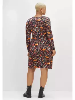 Платье миди "Plus Size" от Sheego by Joe Brown с запахом и глубоким V-образным вырезом Sheego By Joe Browns, черный