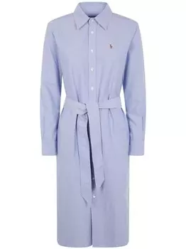 Платье миди Polo Ralph Lauren Polo Pony с вышивкой, синий