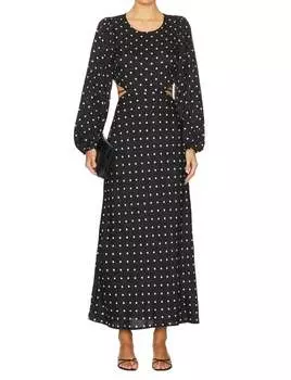 Платье-миди Quinn в черном кремовом цвете ASTR