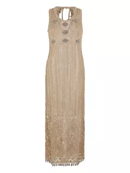 Платье миди Rabanne крючком, нейтральный