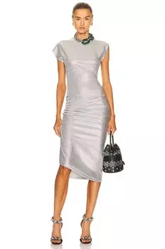 Платье-миди Rabanne, серебряный