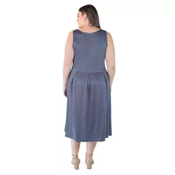 Платье миди размера плюс 24Seven Comfort Apparel длиной с расклешенными карманами и карманами 24Seven Comfort