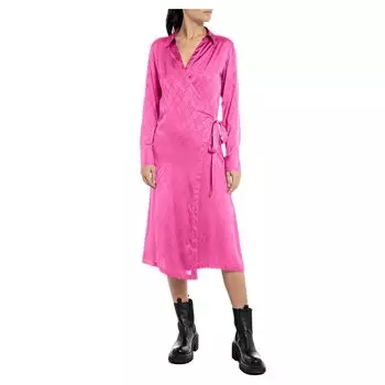 Платье миди Replay W9023 .000.52646 Long Sleeve, розовый