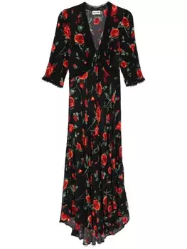 Платье миди Rixo Amina, черный