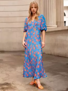 Платье миди Ro&Zo Petite Evora, синее