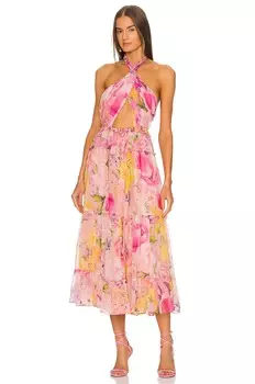 Платье миди ROCOCO SAND Midi Dress, цвет Pink & Peach
