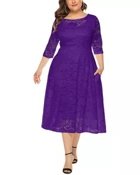 Платье миди ROMANISSA, фиолетовый