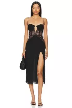 Платье миди rosabelle Nbd, черный