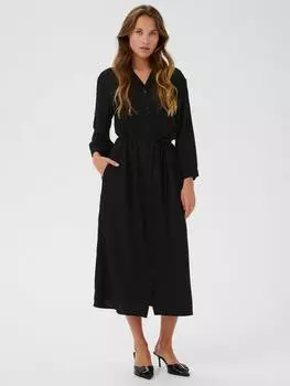 Платье миди-рубашка olga KAFFE, черный