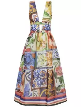 Платье миди Ruffo Rebecca Vallance, оранжевый