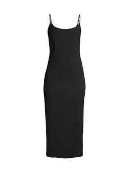 Платье миди Rylan с цепочкой на бретельках Misha, черный