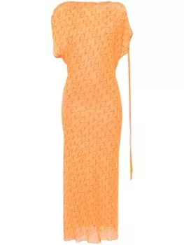 Платье миди с абстрактным принтом Jade Cropper, оранжевый