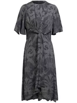 Платье миди с абстрактным узором ETRO, серый