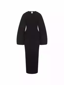 Платье миди с эффектом многослойности Nanushka, черный