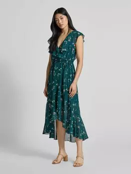 Платье миди с эффектом запаха Apricot, зеленый