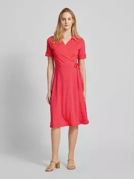 Платье миди с эффектом запаха Milano Italy, розовый