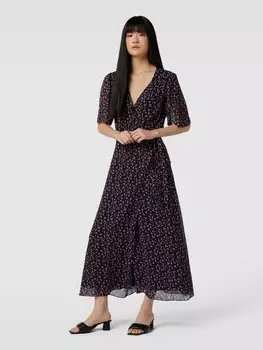 Платье миди с эффектом запаха THE KOOPLES, черный