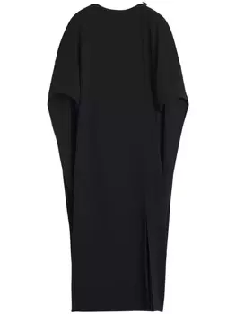 Платье миди с аппликацией от Lanvin, черный