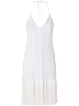 Платье миди с бахромой от Missoni, белый