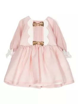 Платье миди с бантами Hucklebones London, розовый