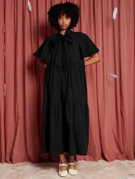 Платье миди с бантом цапля Sister Jane, черный