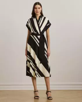 Платье миди с бантом Lauren Ralph Lauren, мультиколор
