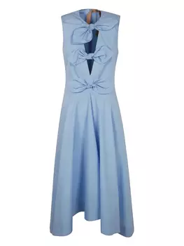 Платье миди с бантом N21, синий