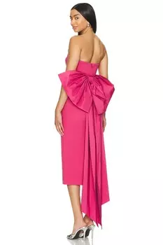 Платье-Миди с бантом от anais Rebecca Vallance, розовый