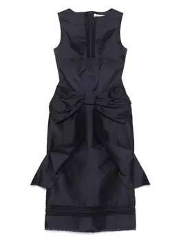 Платье миди с бантом SHUSHU/TONG, синий