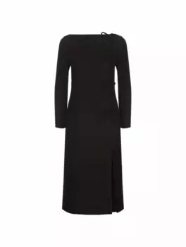 Платье миди с бантом Valentino Garavani, черный