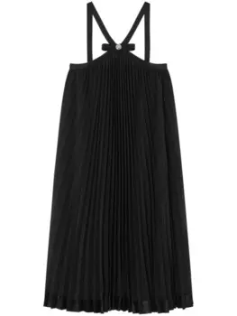 Платье миди с бантом Versace, черный