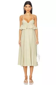 Платье миди с баской Weworewhat, цвет tidal foam