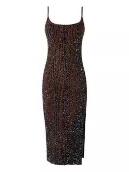 Платье миди с блестками Missoni, черный