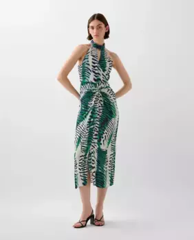 Платье миди с бретелью через шею Scalpers, мультиколор