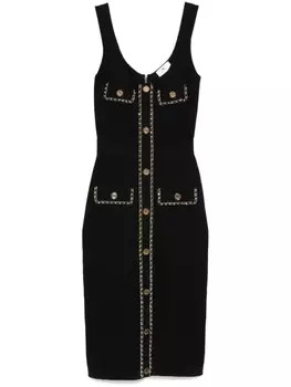 Платье миди с цепочкой Elisabetta Franchi, черный