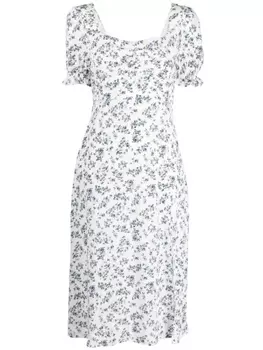 Платье миди с цветочным принтом b+ab, белый