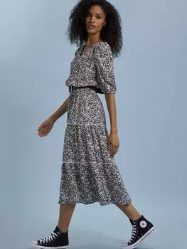 Платье-миди с цветочным принтом Baukjen Afrin Lenzig, икра черная