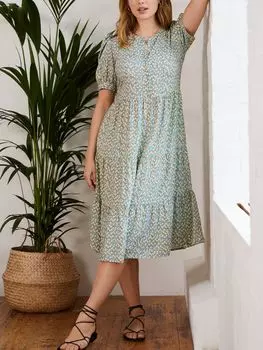 Платье миди с цветочным принтом Baukjen Evelyn, цвет Blue Seed