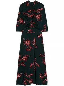 Платье миди с цветочным принтом colville Alix, черный