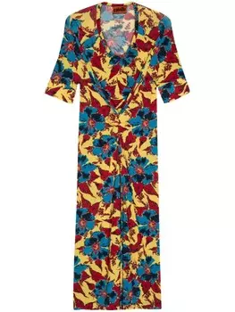 Платье миди с цветочным принтом colville, желтый