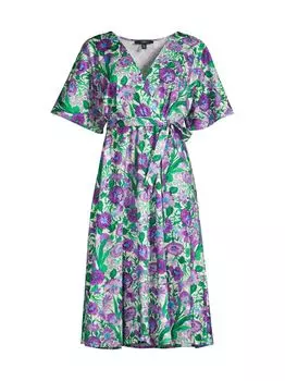 Платье миди с цветочным принтом Dizzy Weekend Max Mara, сиреневый