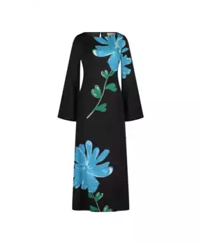 Платье миди с цветочным принтом Fabienne Chapot, черный