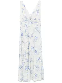 Платье миди с цветочным принтом Maje, синий